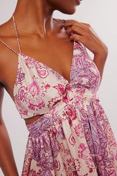 Oasis Mini Slip | Free People Free People Matching Sets, Silk Mini Dress For Summer Vacation, Silk Mini Dress With Floral Print For Beach, Bohemian Silk Mini Dress For Summer, Free People Models, Beachy Clothes, Bohemian Outfits, Boho Whimsical, Rush Outfits