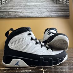 Nike Air Jordan Mens Size 9- Jordan 9 Retro University Blue 2020 Ct8019-140. Good Pre Owned Condition Men’s Size 9 Toe Boxes Are Clean No Markings Midsoles Are Scuff Free Bottoms Are Clean As Seen Uppers Are Clean No Cuts Or Tears No Box Jordan 9 Retro, Jordan 9, University Blue, Jordans For Men, Jordan Shoes, Nike Air Jordan, Air Jordan Sneaker, Air Jordan, Nike Shoes