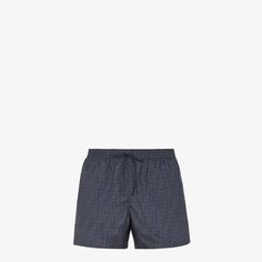 Swim shorts with elasticated waistband and drawstring. Made of nylon with an all-over blue FF print. Made in Italy. Size 46 Fendi Swim Shorts, Fendi Logo Design, Fendi Store, Fendi Logo, Beach Wear Men, Travel Bags For Women, Jeans Rock, Ski Wear, Denim Top