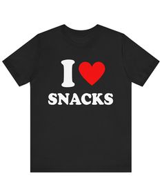 I Love Snacks T-Shirt, I Heart Snacks Shirt, Funny Snack Shirt, Custom I Love T-Shirt, I Heart Custom Shirt, T-Shirt For Snack Lovers Tee ------------------------------------------------------- * Fast Shipping - For quick delivery ,Top Quality Printing * Available sizes S, M, L, XL, 2XL ,3XL,4XL,5XL * Full Customization Available. Need different wording? Just message us before ordering. We reply fast. ------------------------------------------------------- The unisex heavy cotton tee is the basi I Love T-shirt, Heart Snacks, I Love T Shirt, Custom Shirt, Sleep Shirt, Love T Shirt, Quick Delivery, Custom Shirts, San Jose