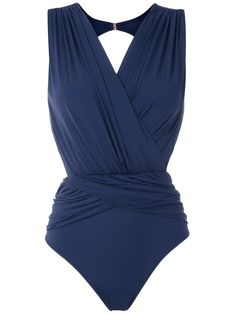 Shop Brigitte Lumma draped swimsuit with Express Delivery - FARFETCH Wrap Swimsuit, Designer Beach Wear, Blue Swimsuit, Wrap Style, Women Swimsuits, Beach Outfit, Classy Outfits