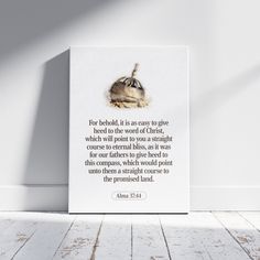 Transform your space with this beautifully designed LDS art print featuring the Liahona and the inspiring scripture from Alma 37:44. This unique piece combines a minimalistic vector outline with the elegance of watercolor art, making it a perfect addition to any home, office, or church setting. Features: Scripture Reference: Alma 37:44 - "For behold, it is as easy to give heed to the word of Christ, which will point to you a straight course to eternal bliss, as it was for our fathers to give hee Modern Lds Art, Lds Chalkboard Quotes, Free Printable Lds Quotes, Book Of Mormon Quotes, Lds Conversion Quotes, Lds Primary Spiritual Thought, Mormon Art, Lds Printables, Inspiring Scripture