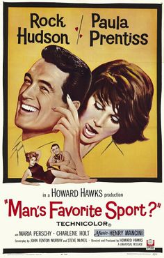 an advertisement for the movie man's favorite sport, featuring two women talking on their cell phones