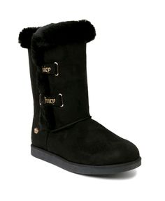 in stock Black Faux Fur Boots For Winter, Juicy Couture Winter, Juicy Couture Winter Boots, Black Faux Fur Boots With Round Toe, Juicy Couture Boots, Black Fur Boots, Funky Shoes, Womens Tights, Suede Material