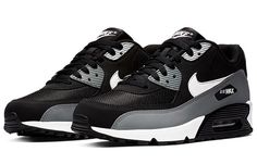 Nike Air Max 90 Essential Black AJ1285-018 Air Max 90 Premium, Jordan Shoes Retro, All Nike Shoes, Nike Air Shoes, Nike Shoes Air Max, Nike Football, Cute Nikes, Nike Shoes Women, Sneakers Men Fashion