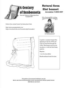 an advertisement for the natural form of sunbonnets, with information on how to use it