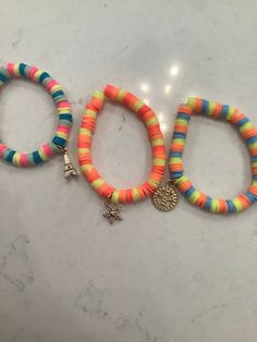 Hot summer are 3 pack bracelets and have bright colers Diy Bracelet Designs, Cute Clay, Hot Summer, Clay Beads, Diy Bracelets, Bracelet Designs, Favorite Jewelry