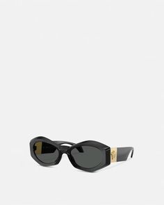 Medusa Plaque Irregular Sunglasses Black | VERSACE US Versace Bathrobe, Versace Medusa Sunglasses, Medusa Sunglasses, Geometric Sunglasses, Versace Glasses, Man Icon, Versace Sunglasses, Matches Fashion, Versace Men