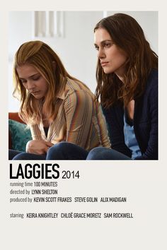 two women sitting on a couch looking at something in front of them with the caption laggies 2013