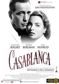 the movie poster for the film's second and final starring, cassblanca