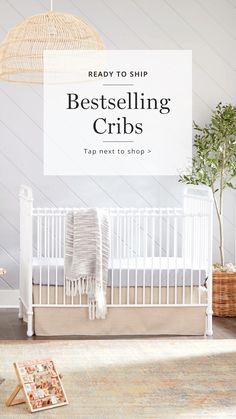 a white crib with the words, ready to ship best selling crabs