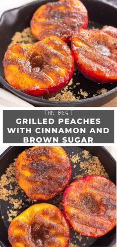 grilled peaches with cinnamon and brown sugar