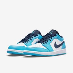 Brand: Air Jordan Model: Air Jordan 1 Low Nickname: 'UNC' Colorway: White / Dark Powder Blue - ObsidianSKU: 553558-144Release Date: 07/18/2021 Air Jordan 1 Low Unc, Jordan 1 Low Unc, Air Jordan 1 Unc, Logo Wings, Air Jordan Low, Jordan Low, Jordan Model, Jordan 11 Retro Low, Womens Air Jordans