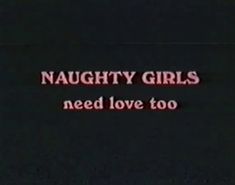 an old tv screen with the words naught girls need love too