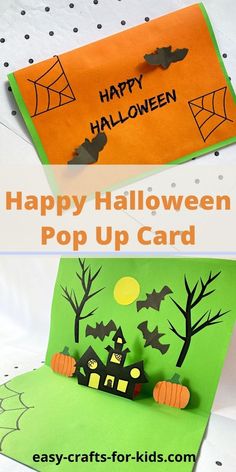 an easy halloween pop up card for kids to make