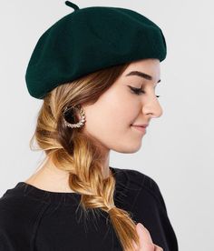 Billabong Wool Beret - Green , Women's Deepjade Knit beret One size fits most. 100% Wool. Hand wash cold. Do not bleach. Lay flat to dry. Cool iron if needed. Do not dry clean. Apparel & Accessories > Clothing Accessories > Hats Barret Hat, Stevie Nicks Young, Spongebob Musical, How To Wear A Beret, Christian Head Covering, Hair Covering, Knit Beret