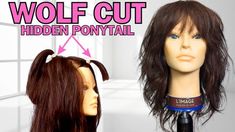 WOLF CUT IN 4 SECTIONS with HIDDEN ponytails - QUICK & SIMPLE