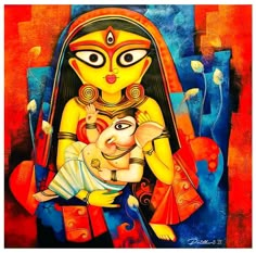 Colour Drawing, Rangoli Colours, Durga Painting, Sun Painting, Art Jewelry Design, Canvas Painting Tutorials, Kali Goddess, Ganesha Painting