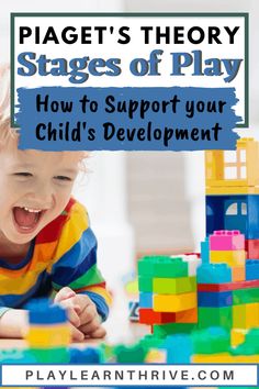 a toddler playing with blocks on the floor and text that reads, how to support your child's development