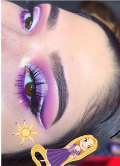 Rapunzel Inspired Makeup, Enchanted Forest Prom, Tangled Theme, Cute Makeup Ideas, Beautiful Makeup Ideas, Quinceanera Bouquet, Drawings Inspo, Rapunzel Disney