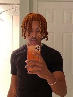 Dyed Hair Men Twist, Men’s Dyed Locs, Locs Color Ideas Men, Dreadlock Dye Ideas Men, Dread Hair Color Ideas, Dyed Twists Black Men, Hair Dye Colors Men