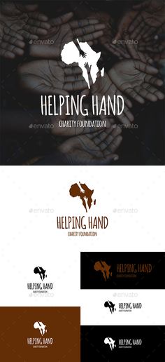 the helping hand logo is shown here in this image, it has two hands holding each other