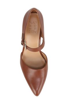 A timeless mary jane silhouette lends sophisticated style to this pointy-toe pump elevated by a wrapped block heel. 3" heel Synthetic upper, lining and sole Made in Brazil Classic Brown Almond Toe Mary Janes, Fall Mary Janes With Pointed Toe, Medium Width, Elegant Brown Mary Janes With Buckle Closure, Leather Mary Janes With 4-inch Heel And Ankle Strap, Brown Mary Janes With Removable Insole, Closed Toe, Mary Jane Pumps, Sophisticated Style, Women's Pumps, Mary Janes