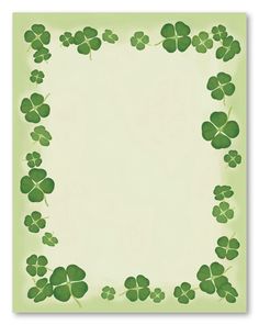 four leaf clovers arranged in a square frame