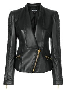 Sue Barker, Designer Leather Jackets, Fitted Jacket, Just Cavalli, Leather Outfit, Workout Jacket, Leather Jackets Women, Jacket Women, Blazer Coat