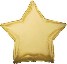 gold star foil balloon on white background