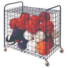 Champion Sports Full Size Lockable Ball Storage Locker Cage LFX Basketball Storage, Sports Equipment Storage, Sports Locker, Playground Balls, Basketball Gym, Ball Storage, Steel Frame Construction, Basketball Equipment, Champion Brand