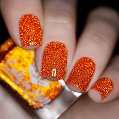 Peel Off Base Coat, Dark Nail Polish, Glitter Polish, Orange Nail Polish, Orange Nail, Shimmer Nail Polish, Nail Shimmer, Rusty Orange, Orange Glitter