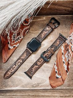 All leather smart watchband that will fit most smart watches. Easily kick your arm candy up a notch with these western inspired designs. Vintage Brown Leather Strap For Apple Watch, Vintage Adjustable Apple Watch Band Rectangular, Vintage Adjustable Apple Watch Band, Adjustable Brown Apple Watch Band, Adjustable Brown Watch Band, Brown Adjustable Apple Watch Band, Brown Adjustable Bracelet Strap Watch Band, Adjustable Brown Bracelet Strap Watch Band, Bohemian Brown Bracelet Strap Apple Watch Band