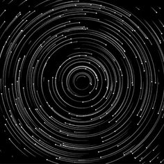 an abstract black and white background with stars in the center, as well as circles