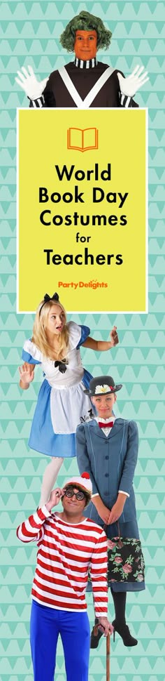 the poster for high school musical costumes for teachers, with an image of three people in costume