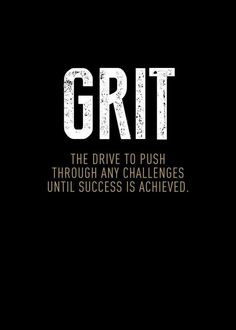 the words grit written in white on a black background