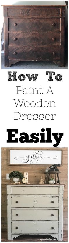 how to paint a wooden dresser easily