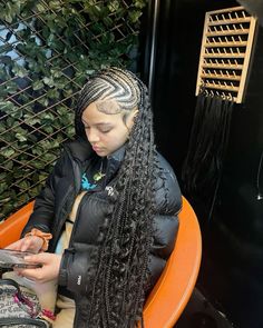 Lemonade Knotless Braids Boho, Boho Lemonade Fulani Braids, Fulani Side Part Braids, Fulani Braids Side Part, Side Part Fulani Braids, Side Part Braids, Bday Hairstyles, Hair Thread, Girls Braided Hairstyles Kids