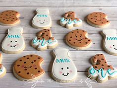 decorated cookies arranged in the shape of mittens