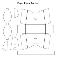 the paper purse pattern is cut out and ready to be sewn