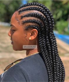 Jumbo Scalp Braids, Cornrows Braids For Black Women With Big Forehead, Canrows Going Back, Medium Size Cornrows Braid Styles, Jumbo Cornrows Braids For Black Women, Cornrows Going Back, Large Cornrows Braids Black Women, Back Cornrows Braids