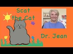 an image of a cat with the words scat the cat on it and dr jean