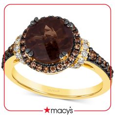 in stock Brown Diamond Ring In Fine Jewelry Style, Brown Round Diamond Ring In Fine Jewelry Style, Fine Jewelry Brown Diamond Ring, Brown Round Diamond Ring, Le Vian Rings, Chocolate Diamond, Chocolate Diamonds, Le Vian, Gold Sign