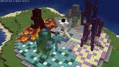 Statues kneeling around the egg at world spawn - Minecraft Ender Dragon Egg Display Minecraft Ideas, Minecraft Dragon Egg Display Ideas, Spawn Ideas Minecraft, Minecraft Dragon Egg Display, Minecraft Server Spawn, Minecraft Server Spawn Ideas, Minecraft Spawn Point Ideas, Minecraft Spawn Ideas, Minecraft Spawn