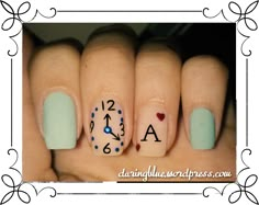 Alice in Wonderland Nails Disney Nails Alice In Wonderland, Alice In Wonderland Nail Art Easy, Nail Art Alice In Wonderland, Alice In Wonderland Nail Art, Alice In Wonderland Nails