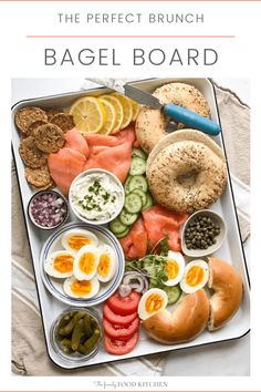 the perfect brunch bagel board