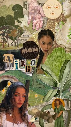 a collage of women and plants with words above them that read vivirro life