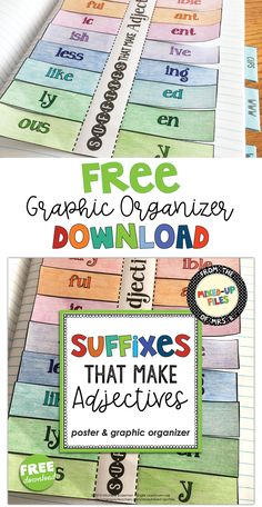 the free graphic organizer for students to use with their own text and pictures on paper