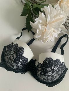 Double Black, Demi Bra, Bras And Panties, Embroidered Lace, Festival Bra, Cute Stuff, Our Love, Victoria Secret, Victoria’s Secret