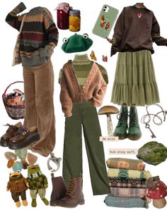 "-but I'll f*ck you up if you're mean to bugs" Outfit | ShopLook Goblin Core Plus Size, Cottagecore Outfits With Jeans, Outfit Ideas Goblincore, Cottagecore Business Casual, Gardencore Outfit, Ghiblicore Outfits, Hobbitcore Outfits, Naturecore Outfit, Forest Core Outfits